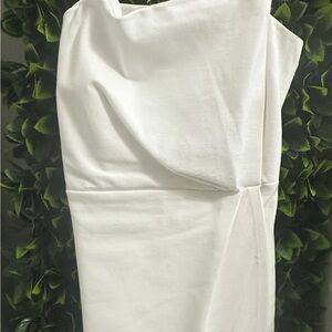 Lulu's Asymmetrical White Dress